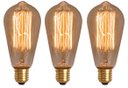 Ver imagem 1 de Kit 3x Lâmpada Retrô St64 Carbono Dimerizável Âmbar 40w 110v