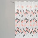 Ver imagem 1 de Coina Box Pvc Geométrico Rosa e Cinza 198x180cm - Uzoo Cortina Box Pvc 1.98x1.80m Geometrica Rosa e