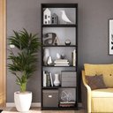 Ver imagem 2 de Estante para Livros Multiuso Organizadora Alta 63cm Funcionale MO060 Art In Móveis - Preto