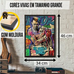 Quadro Decorativo Quarto Elegante Pintura Pop Boxe Grafite - 6