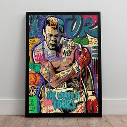 Quadro Decorativo Quarto Elegante Pintura Pop Boxe Grafite - 2