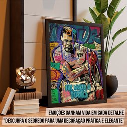 Quadro Decorativo Quarto Elegante Pintura Pop Boxe Grafite - 5