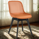 Ver imagem 2 de Kit 6 Cadeiras de Jantar Estofada Design Marcela sem Braços:marrom