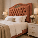 Ver imagem 2 de Cabeceira Greta 140cm Estofada Boucle p/ Cama Box Casal Quarto