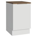 Ver imagem 1 de Balcão de Cozinha 50cm 1 Porta Branco Tampo Rustic Stella Madesa