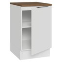 Ver imagem 6 de Balcão de Cozinha 50cm 1 Porta Branco Tampo Rustic Stella Madesa