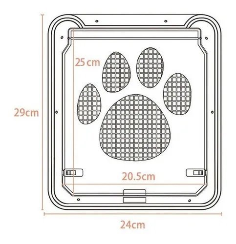 Porta Entrada Saida Pet Gatos Caes Animais Anti Mordida Portinha de passagem Magnetica Entra Sai - 2