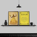 Ver imagem 1 de Kit 2 Quadros Oração Oxum 24x18cm - com vidro:Madeira preta