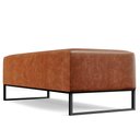 Ver mais imagens de Kit 02 Puffs Decorativo Sala de Estar Bali W01 Base Ferro 120x50 cm Couríssimo Camel - Lyam Decor
