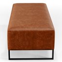 Ver imagem 7 de Kit 02 Puffs Decorativo Sala de Estar Bali W01 Base Ferro 120x50 cm Couríssimo Camel - Lyam Decor