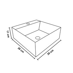Cuba Pia Para Banheiro em Mármore Sintético Cubo Fit Branca - Cozimax - 4