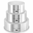 Ver imagem 1 de Kit 3 Forma Assadeira Bolo Redonda Alta 20/25/30 X 10cm -f46