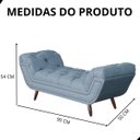 Ver imagem 6 de Recamier Sofá Divã Namoradeira Sienna 90 Cm Solteiro Linho