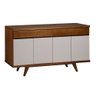 Balcão Buffet Paris 140 Cm de Madeira com 4 Portas Na Cor Pinhão - 1