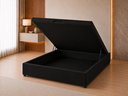Ver imagem 3 de Cama Box Baú Casal com Encaixe para Colchão e Puxador Embutido:Preto