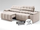 Ver imagem 7 de Sofá com Porta Copos Carregador Usb Ret Rec Samurai 2,50m Velosuede Areia - Netsofas