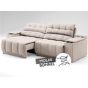 Ver imagem 7 de Sofá com Porta Copos Carregador Usb Ret Rec Samurai 2,50m Velosuede Areia - Netsofas