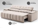 Ver imagem 6 de Sofá com Porta Copos Carregador Usb Ret Rec Samurai 2,50m Velosuede Areia - Netsofas