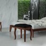 Banqueta Madeira Maciça Estofada Design Inglês - para Quarto Banqueta Libriane - 4