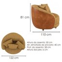 Ver imagem 3 de Poltrona Decorativa Maya Pes Madeira Linho Color Trend e Courino Tca 219 Tcs 727 Moll