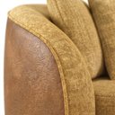Ver imagem 7 de Poltrona Decorativa Maya Pes Madeira Linho Color Trend e Courino Tca 219 Tcs 727 Moll