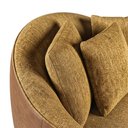 Ver mais imagens de Poltrona Decorativa Maya Pes Madeira Linho Color Trend e Courino Tca 219 Tcs 727 Moll