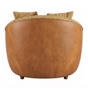 Ver imagem 6 de Poltrona Decorativa Maya Pes Madeira Linho Color Trend e Courino Tca 219 Tcs 727 Moll