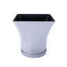 Vaso Planta Cachepô Quadrado Decorativo Anti Dengue 3,5L:Cromado - 1