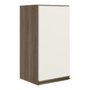 Ver imagem 1 de Armario Aereo 1p Mdf 40 Cm Kali 12202 Carvalho Toq Off White Cetim Nicioli