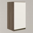 Ver imagem 2 de Armario Aereo 1p Mdf 40 Cm Kali 12202 Carvalho Toq Off White Cetim Nicioli