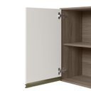 Ver imagem 4 de Armario Aereo 1p Mdf 40 Cm Kali 12202 Carvalho Toq Off White Cetim Nicioli
