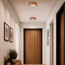 Ver imagem 4 de Plafon Wood Madeira Redondo Led 18cm 12w Bivolt Freijó:3000k Branco Quente