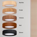 Ver mais imagens de Plafon Wood Madeira Redondo Led 18cm 12w Bivolt Freijó:3000k Branco Quente