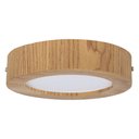 Ver imagem 1 de Plafon Wood Madeira Redondo Led 18cm 12w Bivolt Freijó:3000k Branco Quente