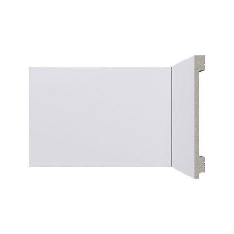 Rodape de Poliestireno 15cm Branco B157 Liso - Santa Luzia