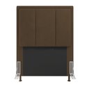 Ver imagem 3 de Cabeceira Opala Para Cama Box Solteiro 90 cm Suede - D’Rossi - Marrom