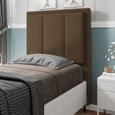 Ver imagem 2 de Cabeceira Opala Para Cama Box Solteiro 90 cm Suede - D’Rossi - Marrom