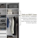 Ver mais imagens de Guarda-roupa Closet Casal 100% Mdf Bp 208cm com 1 Porta Espelho 3 Gavetas Sion