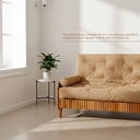 Ver imagem 4 de Sofá Cama Paris Ii Ripado Acquablock Madeira Maciça Imbuia - Fendi