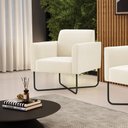 Ver imagem 1 de Poltrona Sala Decorativa Marisa Base X Industrial Preto Veludo D03 - D’Rossi