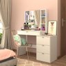 Penteadeira Escrivaninha Infantil 3 Nichos Quarto Branco - 1
