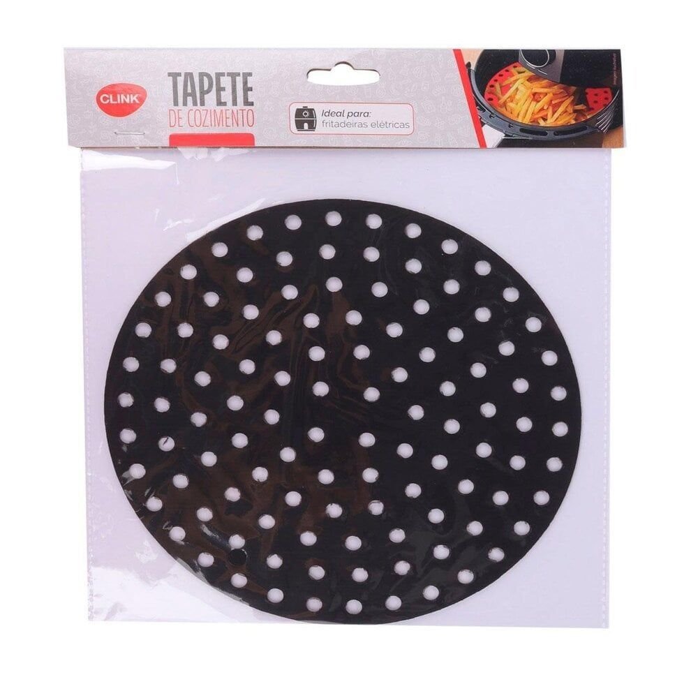 Tapete para Air Fry de Cozimento 22,5 Cm X 0,2 Cm: Preto