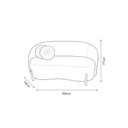 Ver imagem 3 de Sofá Orgânico 2 Lugares C/2 Almofadas Curvo Sala Recepção Amsterdã Suede Azul Turquesa - Montanari's