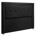 Ver imagem 1 de Cabeceira Estofada para Cama Box King 195cm Ravena Veludo - Sofa Store:veludo Preto