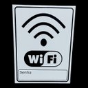 Ver imagem 2 de Placa de Sinalização Wi Fi 15x20 Cm Senha Branco