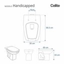 Ver imagem 1 de Assento Sanitário Poliéster para Louça Stylus Excellence Handicapped (celite) Aço (reb. Oculto) Bran