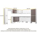 Ver imagem 7 de Armário de Cozinha Completa 11 peças Xangai Pop Multimóveis Branco/Lacca Fumê