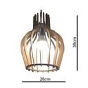 Ver imagem 2 de Lustre Luminária Pendente de Madeira MDF Mod. Tulipa