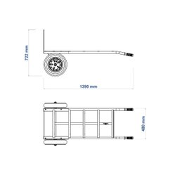 Carrinho Carga 200kg Pneu Camara 77756/435 Tramontina - 2