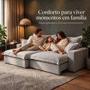 Ver imagem 7 de Sofá Korea 2m Retrátil Reclinável Linho Molas Ensacadas - Cinza